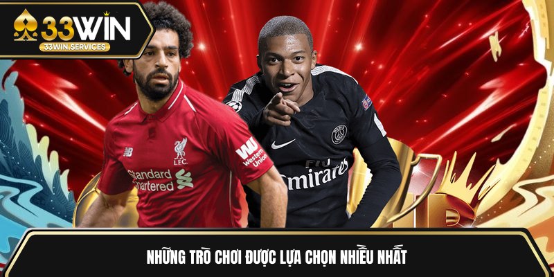 Những trò chơi được lựa chọn nhiều nhất 